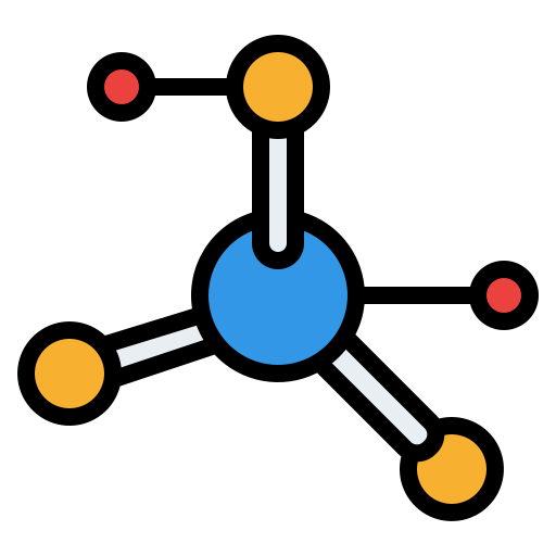 molecular Iconixar Lineal Color icono