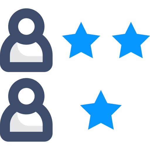 la satisfacción del cliente SBTS2018 Blue icono