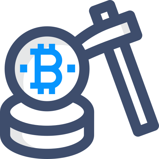 bitcoin-mijnbouw SBTS2018 Blue icoon