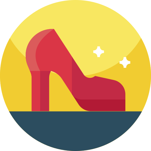 High heels Geometric Flat Circular Flat icon
