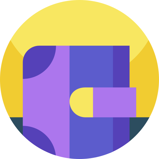 portfel Geometric Flat Circular Flat ikona