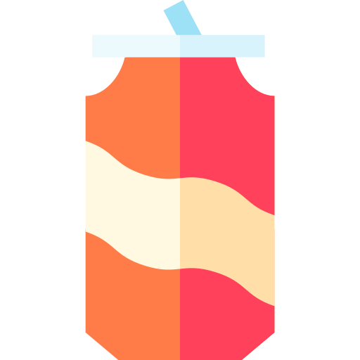 lattina di soda Basic Straight Flat icona