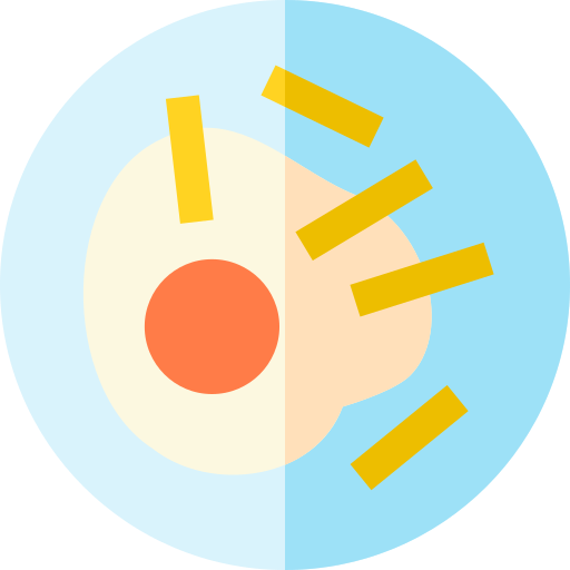 Fried egg Basic Straight Flat icon