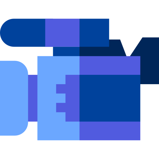 camara de video Basic Straight Flat icono