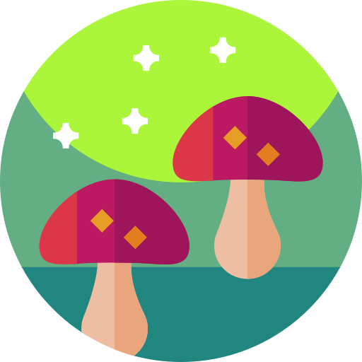 Fungi Geometric Flat Circular Flat icon