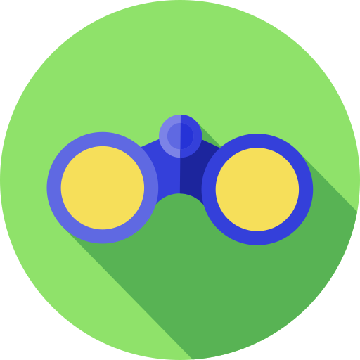 Binocular Flat Circular Flat icon