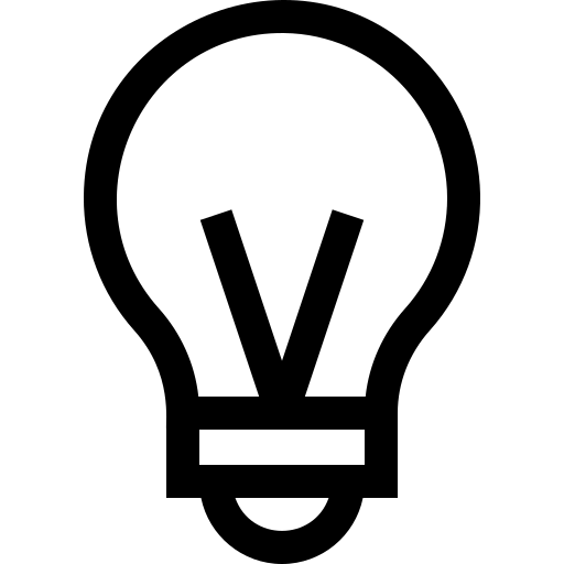 gloeilamp Basic Straight Lineal icoon