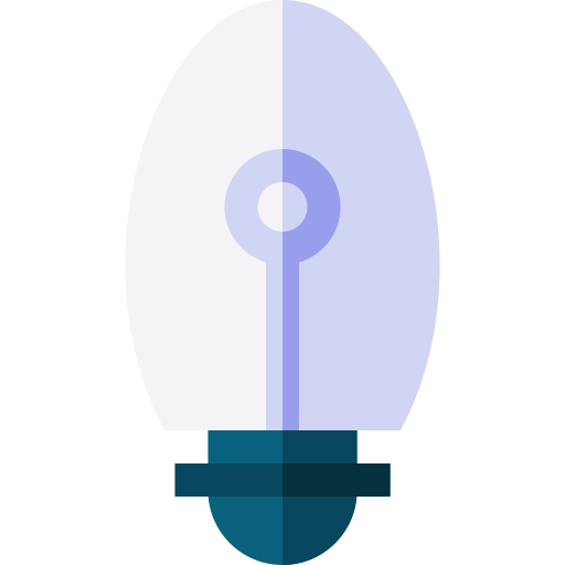 Lightbulb Basic Straight Flat icon