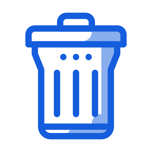 Trash bin Generic Blue icon