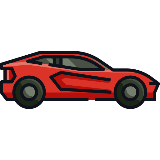 carro deportivo Generic Outline Color icono