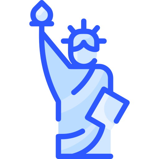 statue de la liberté Vitaliy Gorbachev Blue Icône