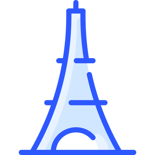 Eiffel tower Vitaliy Gorbachev Blue icon