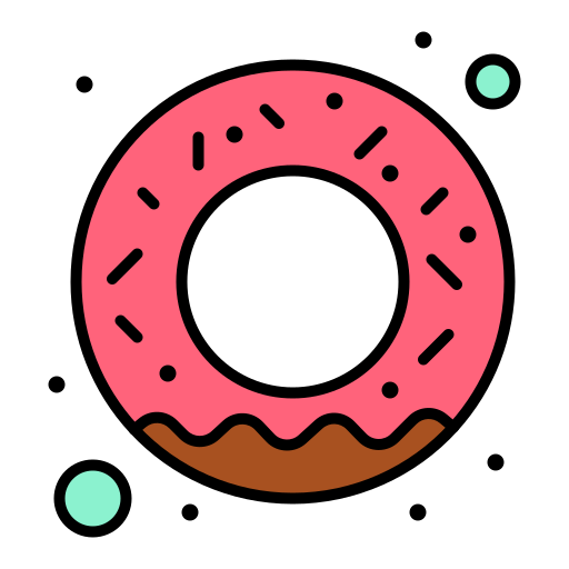 krapfen Flatart Icons Lineal Color icon