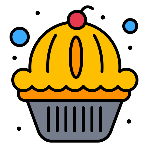 Muffin Flatart Icons Lineal Color icon