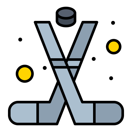 hockey su ghiaccio Flatart Icons Lineal Color icona