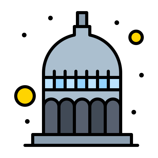 Capitol Flatart Icons Lineal Color icon