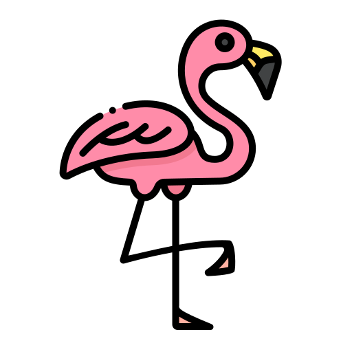 Flamingo Generic Outline Color icon