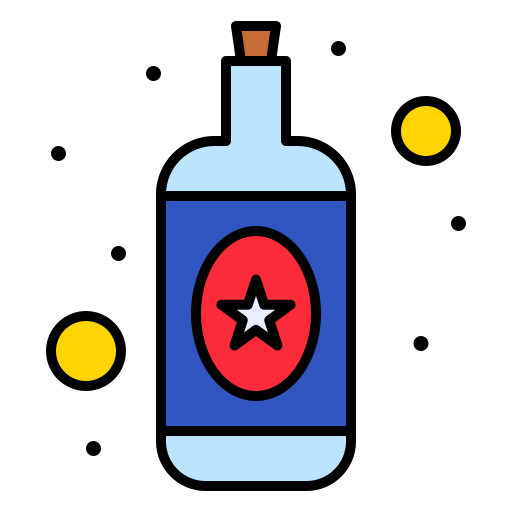 botella Flatart Icons Lineal Color icono