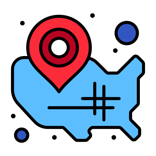 Maps and location Flatart Icons Lineal Color icon