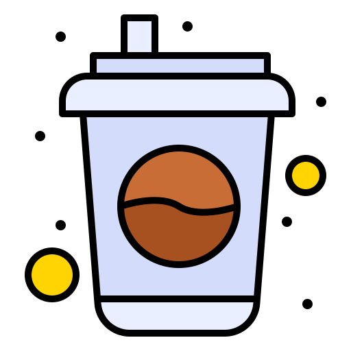 café Flatart Icons Lineal Color icono
