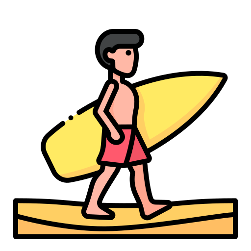 surfer Generic Outline Color icoon