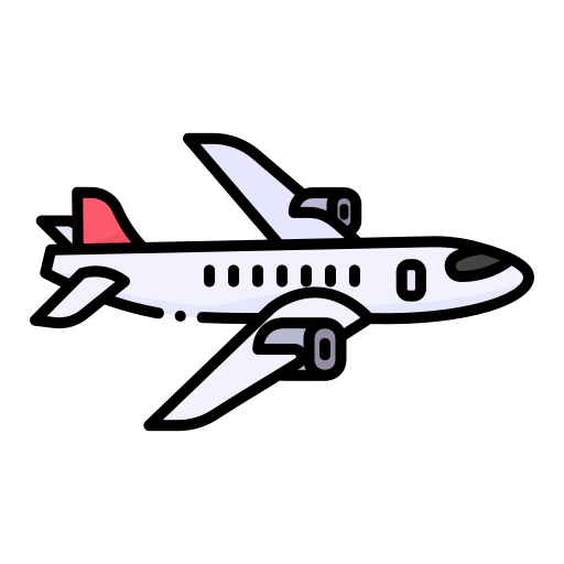 飛行機 Generic Outline Color icon