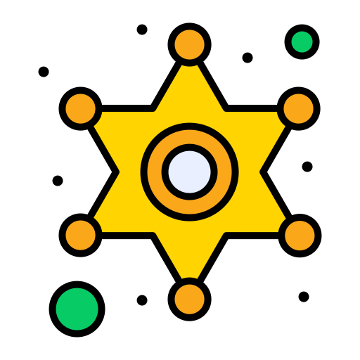 polizeiabzeichen Flatart Icons Lineal Color icon