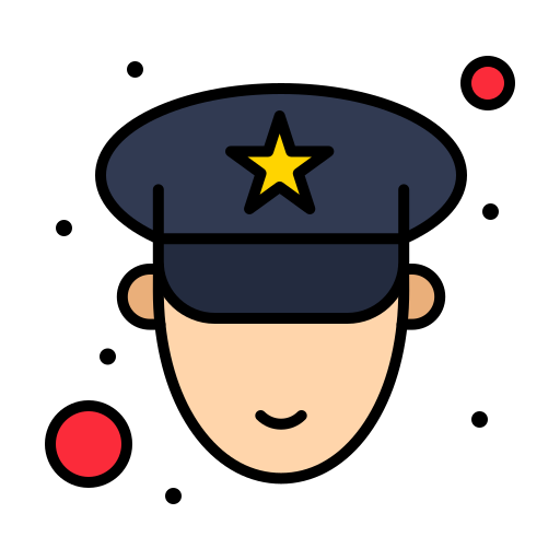 officier de police Flatart Icons Lineal Color Icône