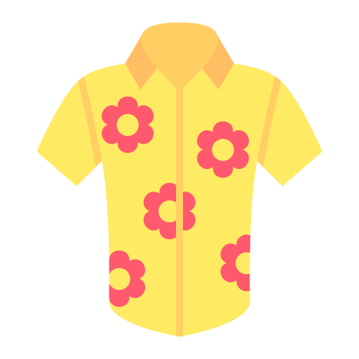 camisa hawaiana Generic Flat icono