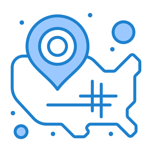 mapas y ubicación Generic Blue icono