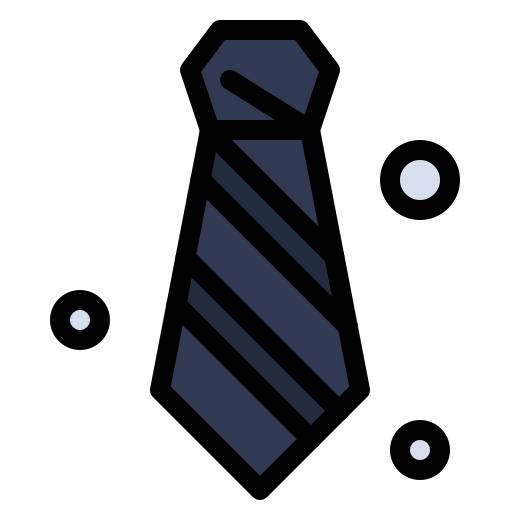 corbata Flatart Icons Lineal Color icono