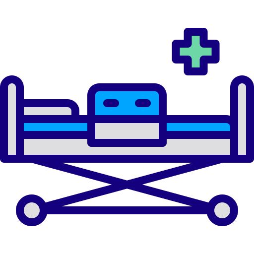 Hospital bed Berkahicon Lineal Color icon