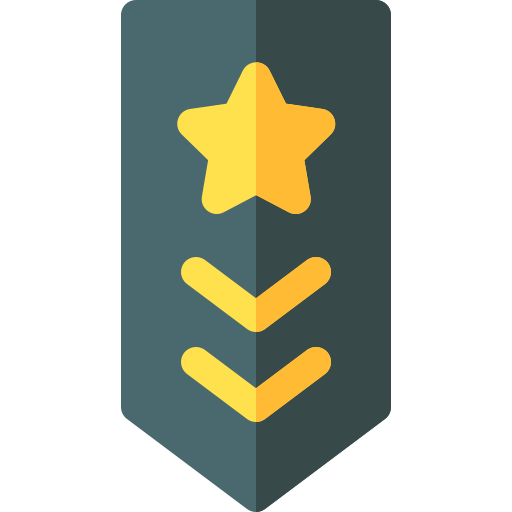 stopień wojskowy Basic Rounded Flat ikona