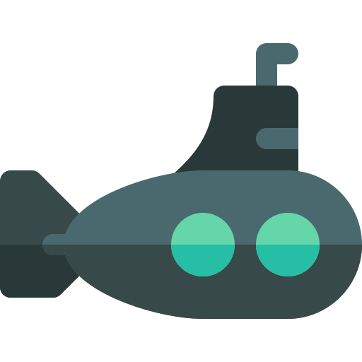 submarino Basic Rounded Flat Ícone
