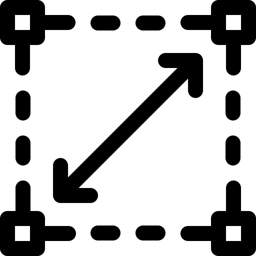 scalabilità Basic Rounded Lineal icona