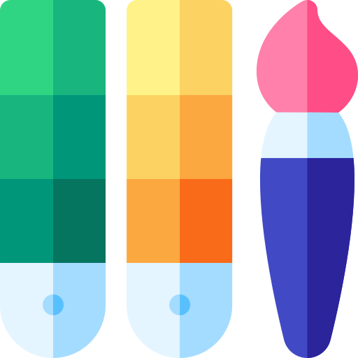 색상 팔레트 Basic Rounded Flat icon