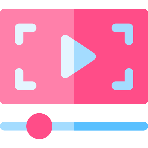 ビデオプレーヤー Basic Rounded Flat icon