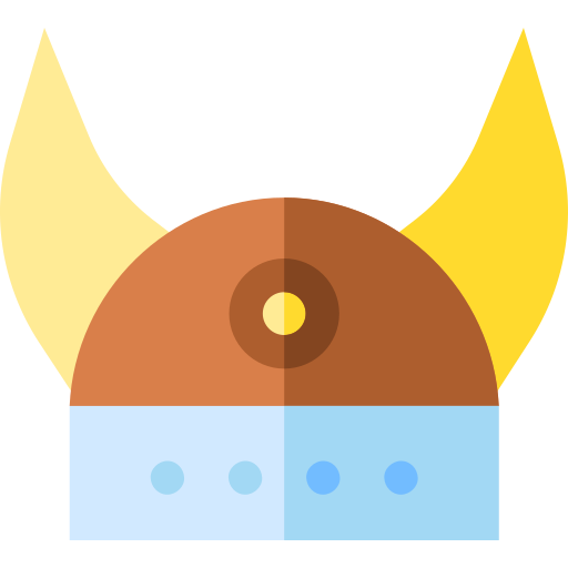 casco vikingo Basic Straight Flat icono