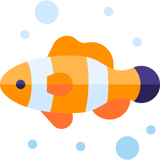 pesce pagliaccio Basic Straight Flat icona
