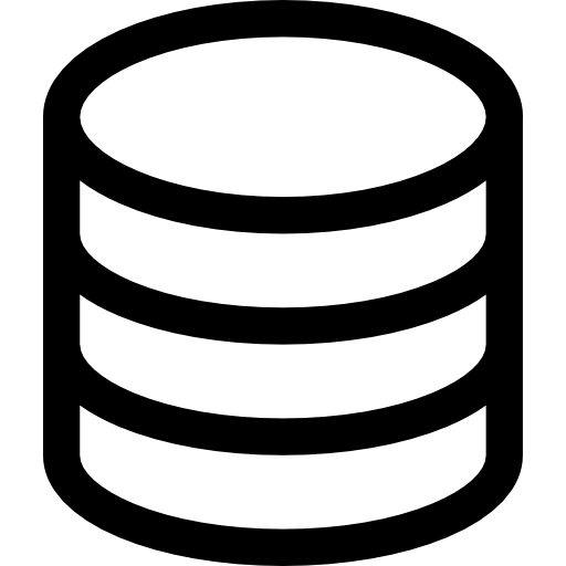 baza danych Basic Rounded Lineal ikona