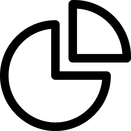 wykres kołowy Basic Rounded Lineal ikona