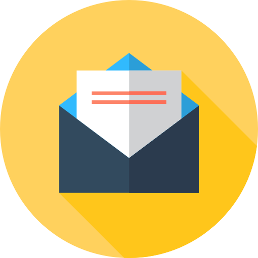 correo electrónico Flat Circular Flat icono