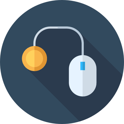 Pay per click Flat Circular Flat icon