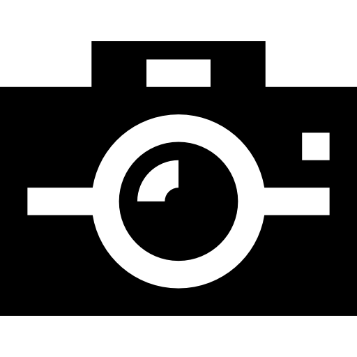 cámara fotográfica Basic Straight Filled icono