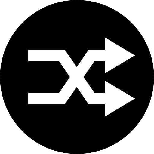 Shuffle Basic Straight Filled icon