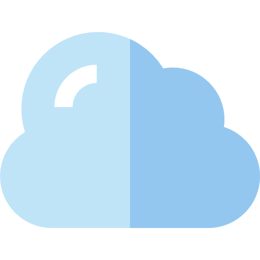 cloud computing Basic Straight Flat icoon