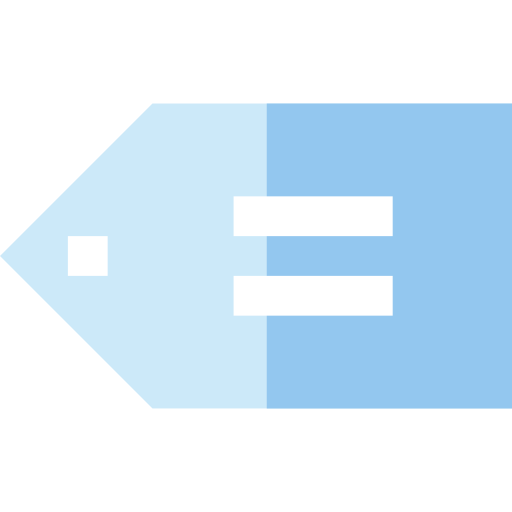 etiqueta Basic Straight Flat icono