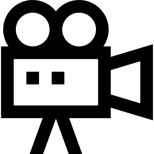 kamera wideo Basic Straight Lineal ikona