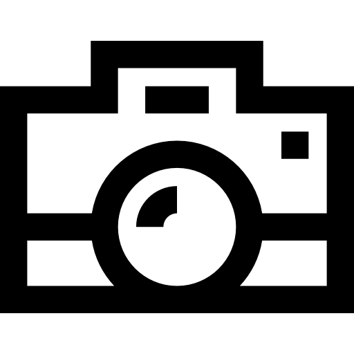 cámara fotográfica Basic Straight Lineal icono