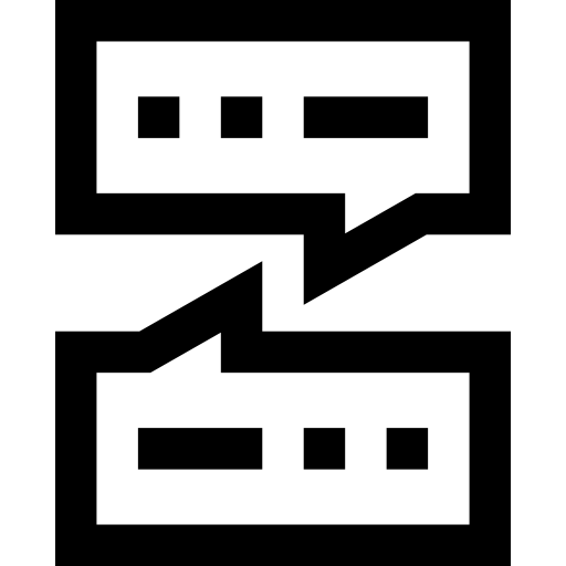 czat Basic Straight Lineal ikona